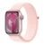 Apple Watch Series 9 (GPS + Cellular 41 mm) Caixa de Alumínio Rosa, Pulseira Loop Esportiva Rosa-clara,