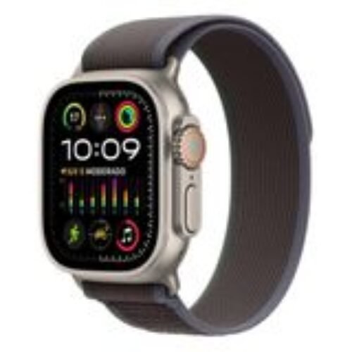 Apple Watch Ultra 2 (GPS + Cellular) 49 mm Caixa de Titânio com Pulseira Loop Trail Azul e Preta M/G,