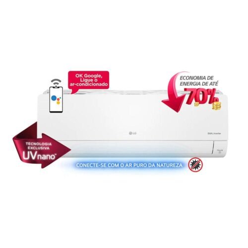 Ar Condicionado Lg Dual Inverter Voice Uv Nano 24.000Btus Quente/Frio 220V S4-W24k23xe 220V,