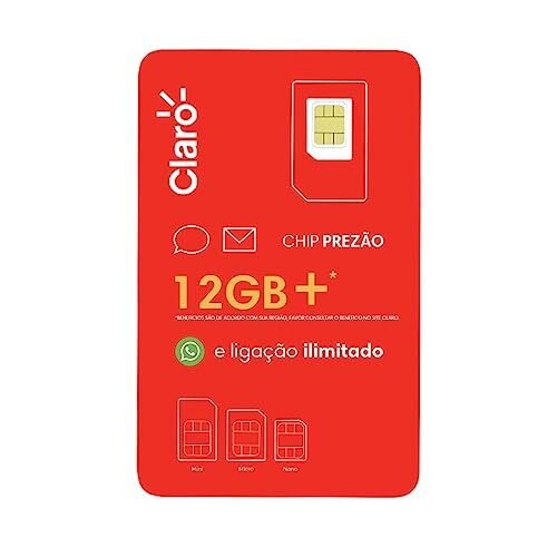 CHIP CLARO PREZÃO MENSAL + RECARGA 12GB – Confira os DDD´s