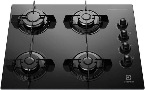 Cooktop a Gás Electrolux 4 Bocas KE4GP com Mesa de Vidro Temperado Bivolt – Preto,