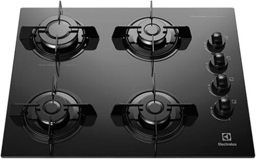 COOKTOP A GÁS KE4GP COM MESA DE VIDRO PRETA BIVOLT,