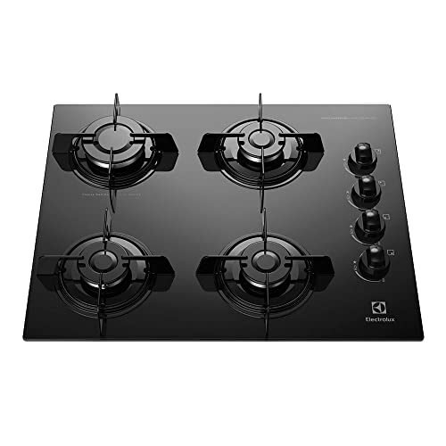 Cooktop a Gás Electrolux 4 Bocas KE4GP com Mesa de Vidro Temperado Bivolt – Preto,