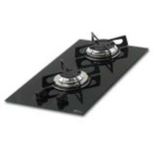 Cooktop Fischer 2 Bocas Vidro Preto Chama Rápida,