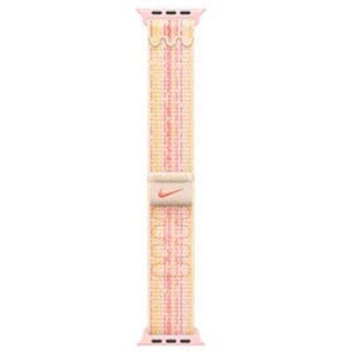 Pulseira Loop Esportiva Nike para Apple Watch 41 mm em 68% de Trama de Nylon Estelar e Rosa – MUJW3AM/A,