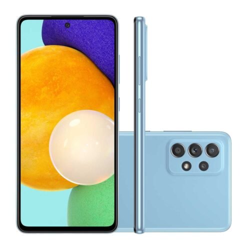 Smartphone Samsung A52 128Gb Azul 4G Tela 6.5” Câmera Quádrupla 64Mp Selfie 32Mp Dual Chip Android 11.0